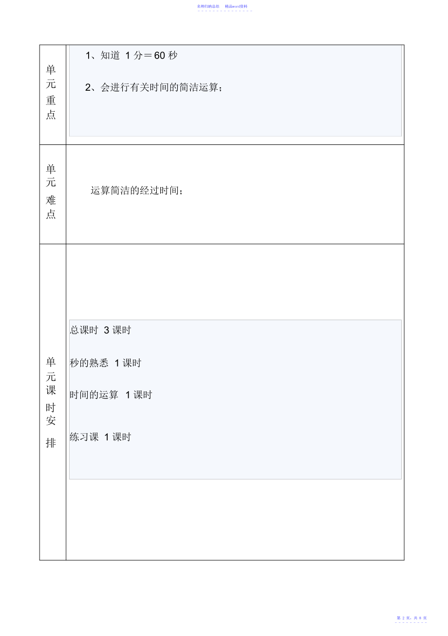 最新小学三年级人教版数学上册教案第五单元_第2页