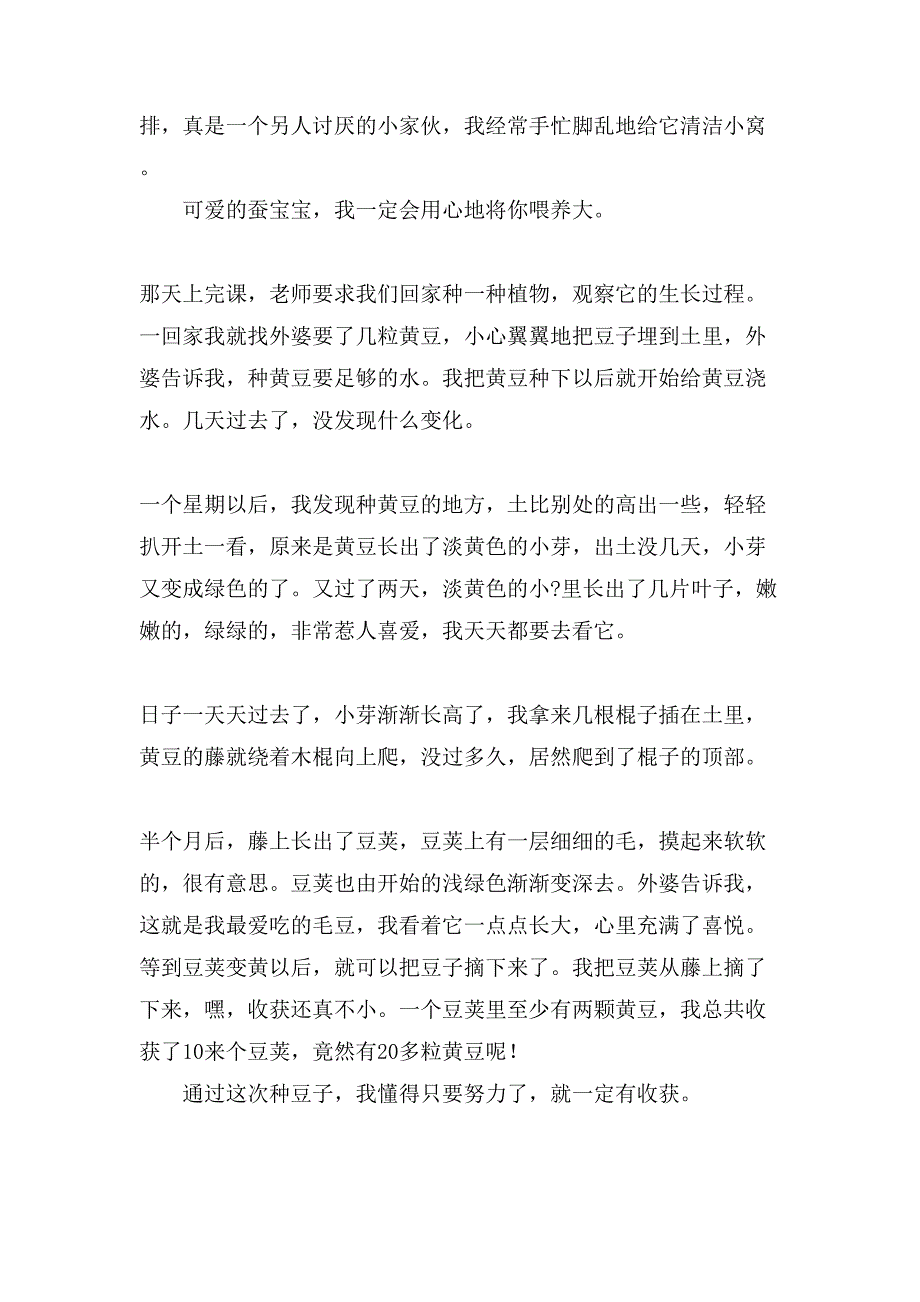 小学生观察日记400字8篇_第2页