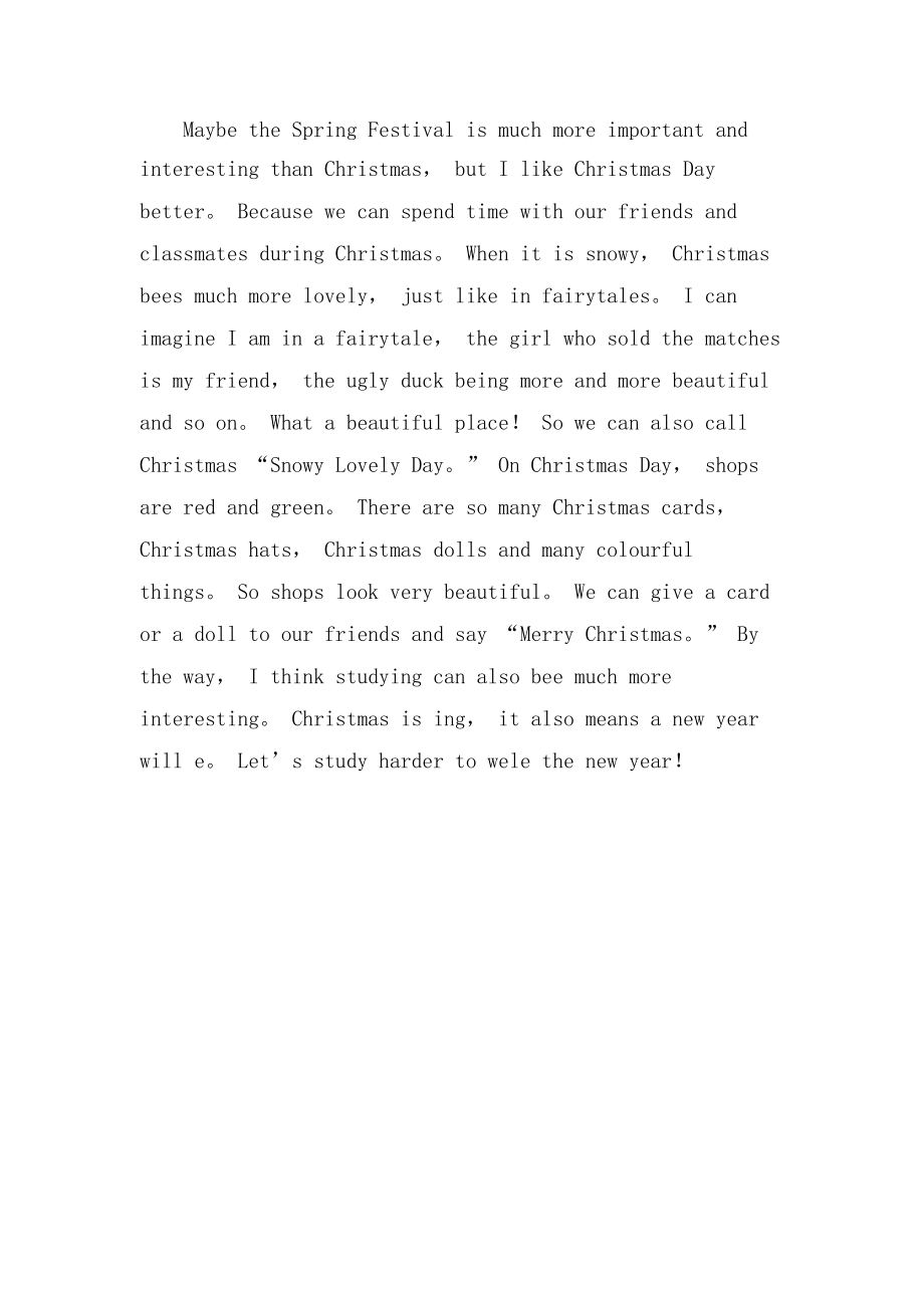 漂亮的英语圣诞节小报_第2页