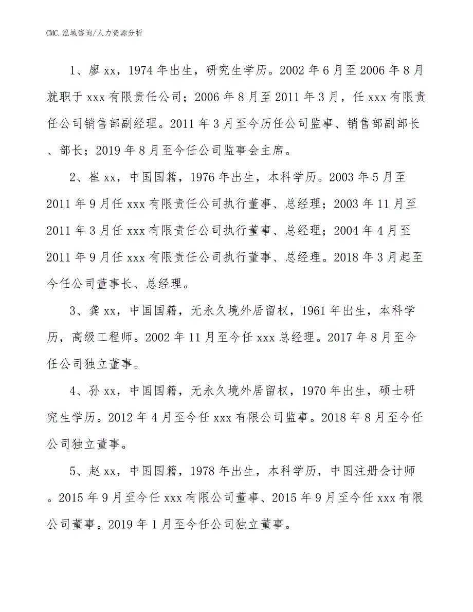 电竞椅项目人力资源分析（模板）_第4页