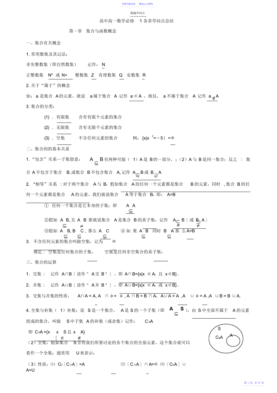 高中数学全部知识点整理-超经典_第1页