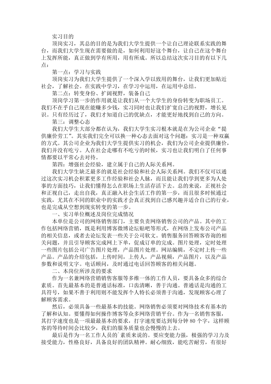 《关于电子商务顶岗实习报告3篇》_第3页