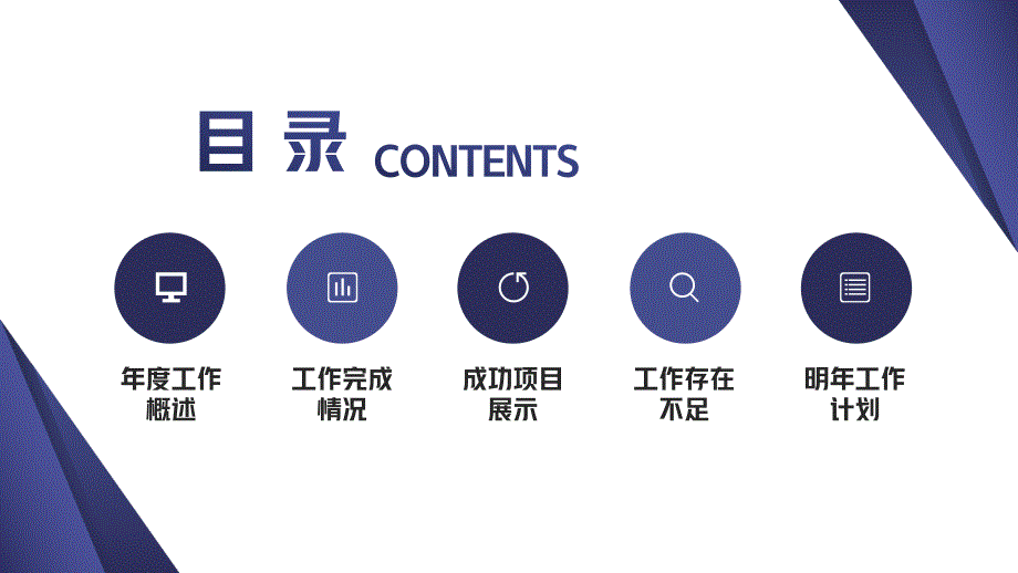 简约蓝色年终总结新年计划PPT模板_第2页