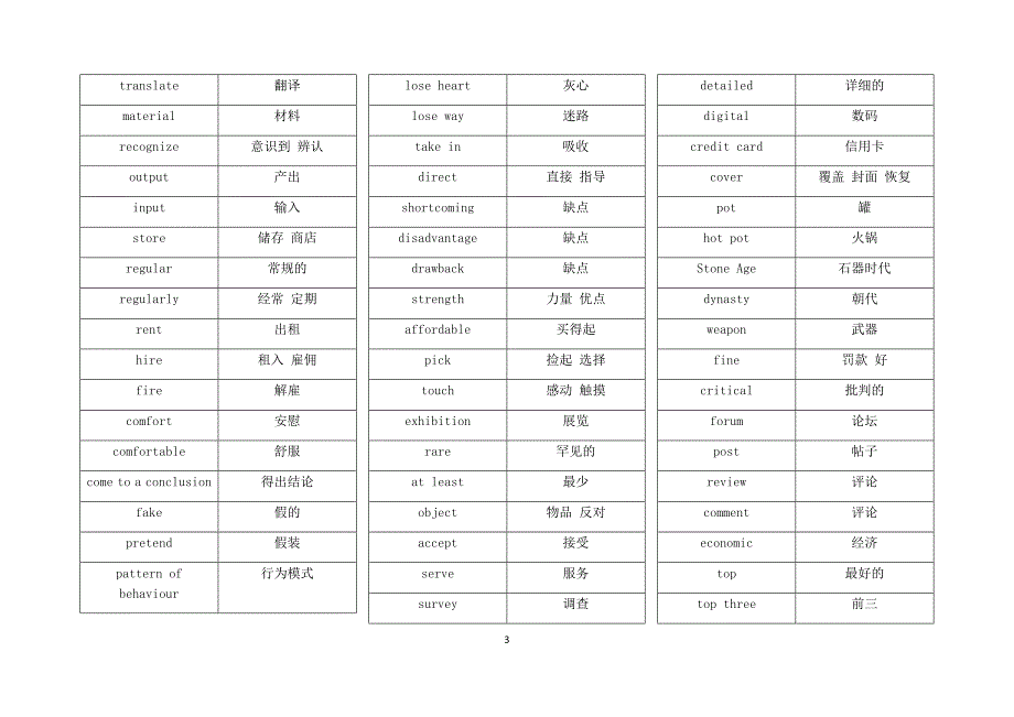 2022年各地中考英语阅读拓展词汇（2018-2021年）_第3页