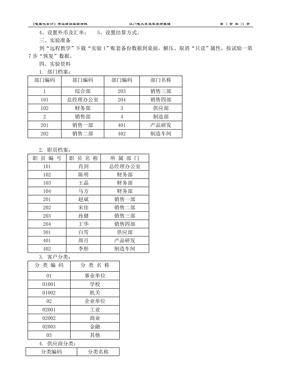 2022年《会计信息系统》课本实验资料_第3页