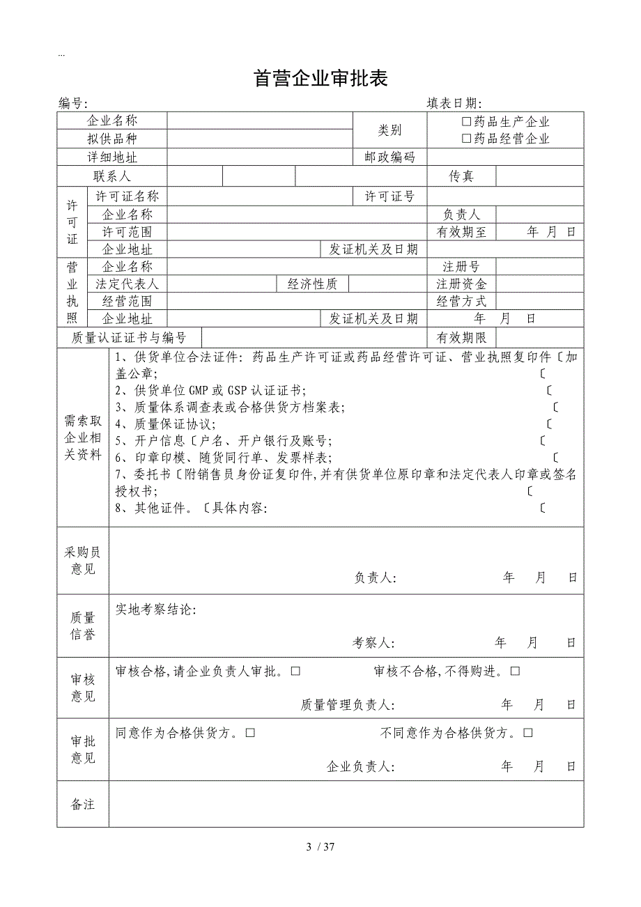 2018年零售药店GSP认证各项记录表格(大全)_第3页