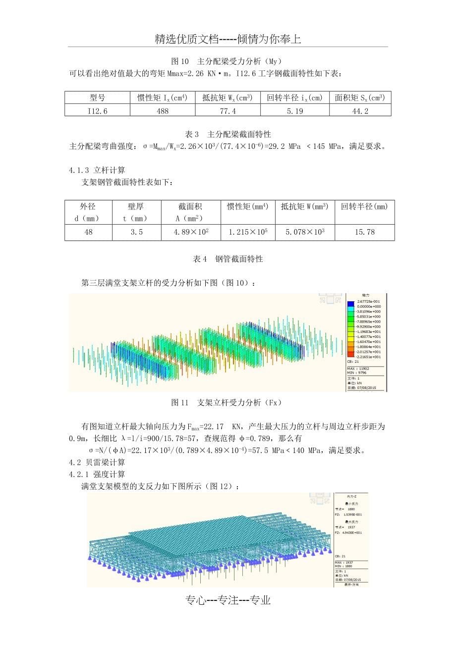 基于midas某箱型桥梁支架系统验算报告(共7页)_第5页