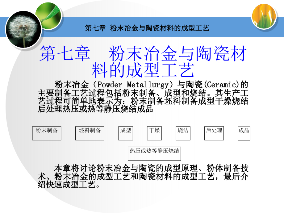 粉末冶金与陶瓷材料的成型工艺3_第1页