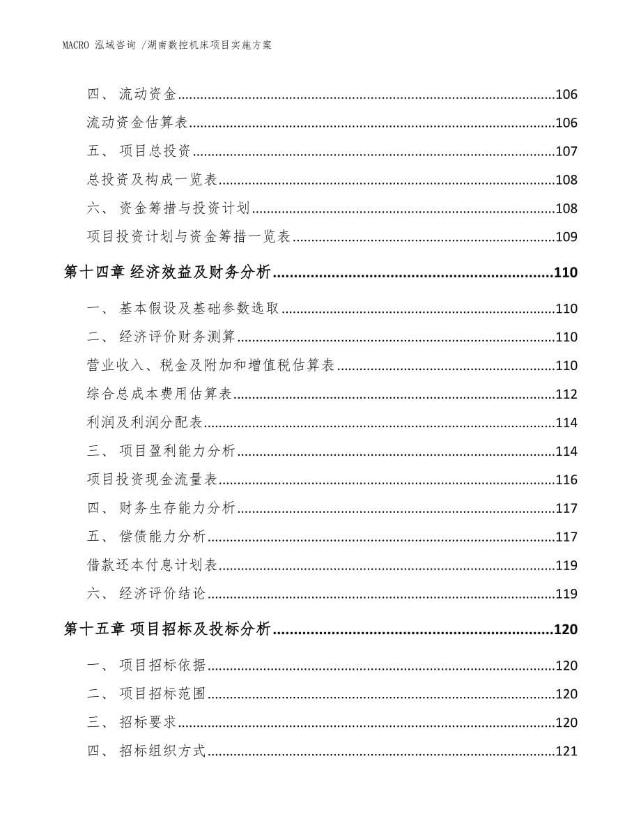 湖南数控机床项目实施方案模板范本_第5页