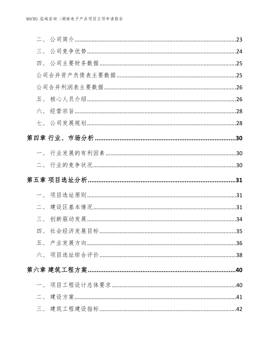 湖南电子产品项目立项申请报告模板_第2页