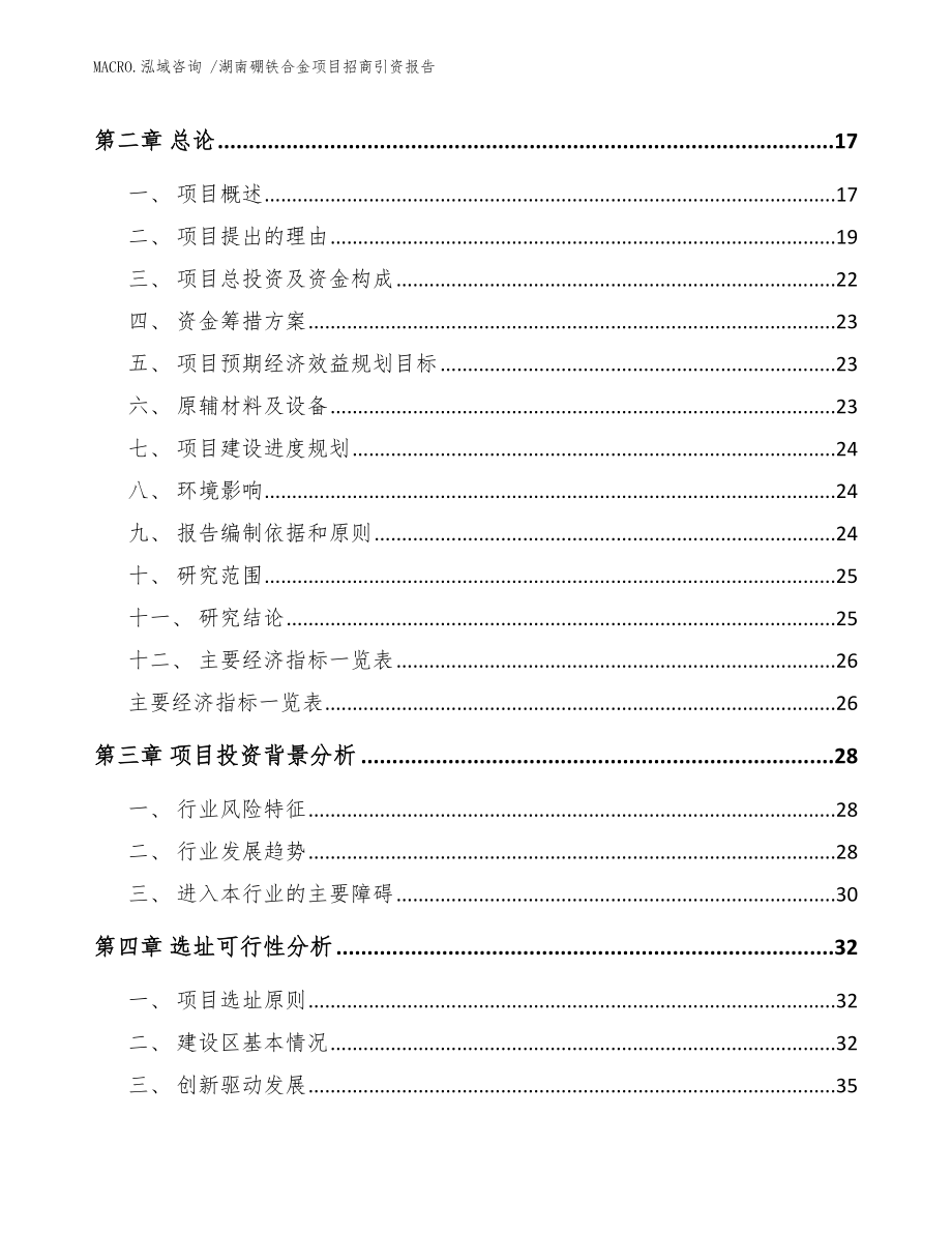 湖南硼铁合金项目招商引资报告（范文）_第4页