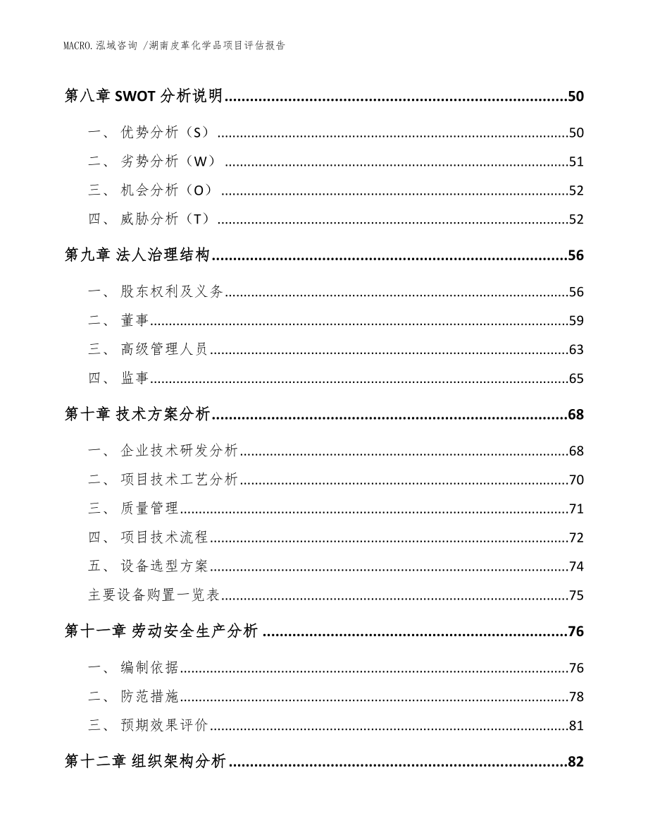 湖南皮革化学品项目评估报告_参考范文_第4页