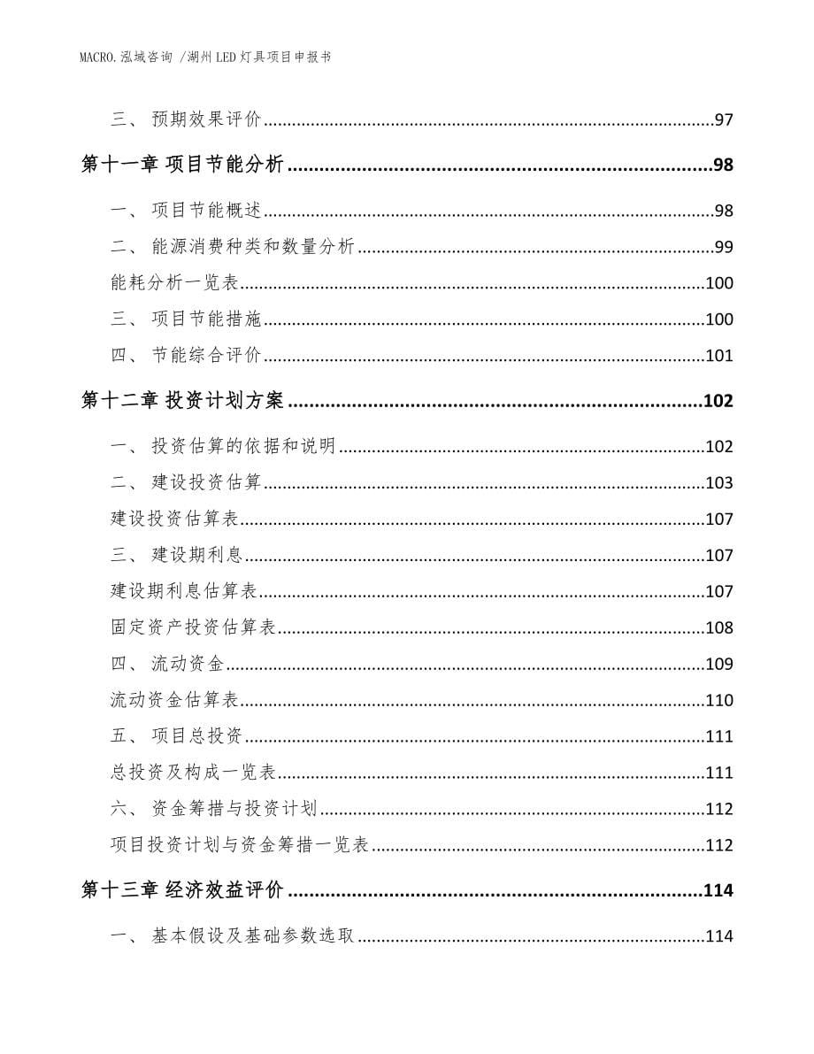 湖州LED灯具项目申报书模板_第5页