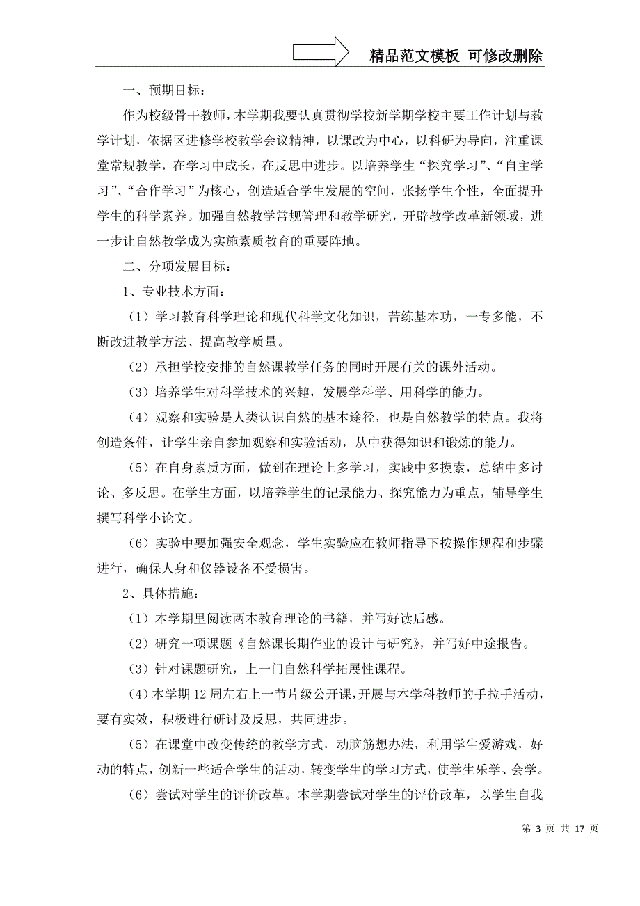 2022年有关初中教师工作计划集合七篇_第3页