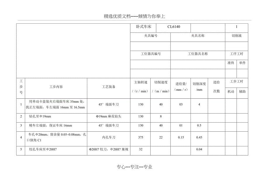 机械加工工艺过程及工序卡片(共24页)_第5页