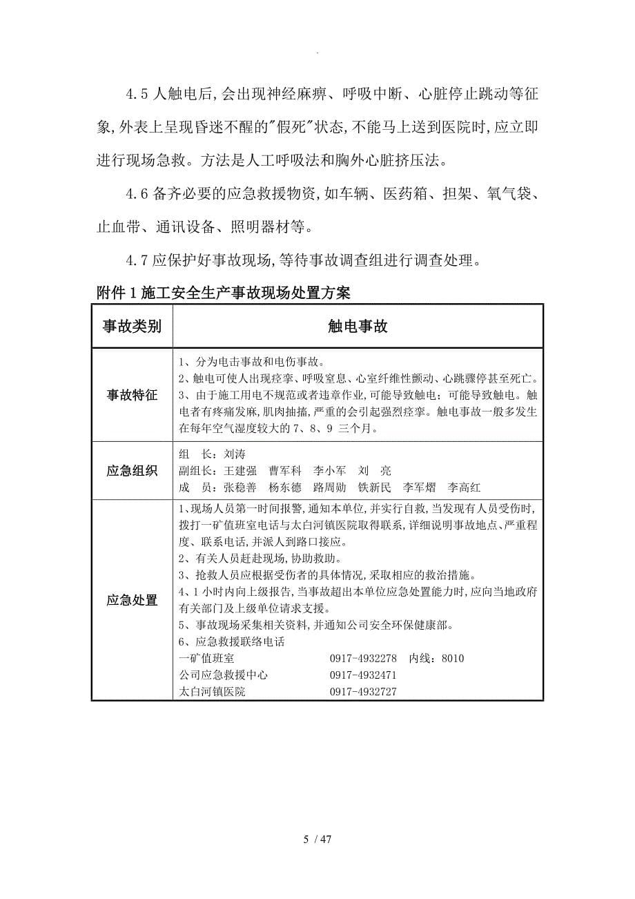 生产现场处置应急处置方案报告_第5页