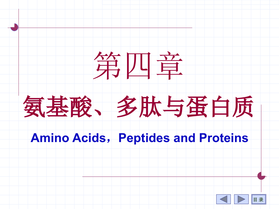 第04章氨基酸、多肽与蛋白质7年制说课材料_第1页