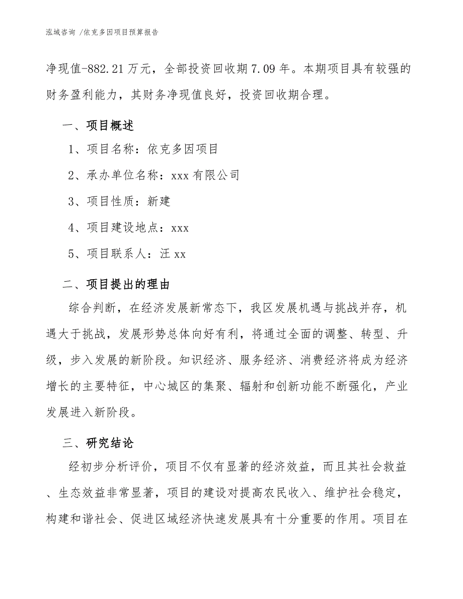 依克多因项目预算报告（范文模板）_第4页