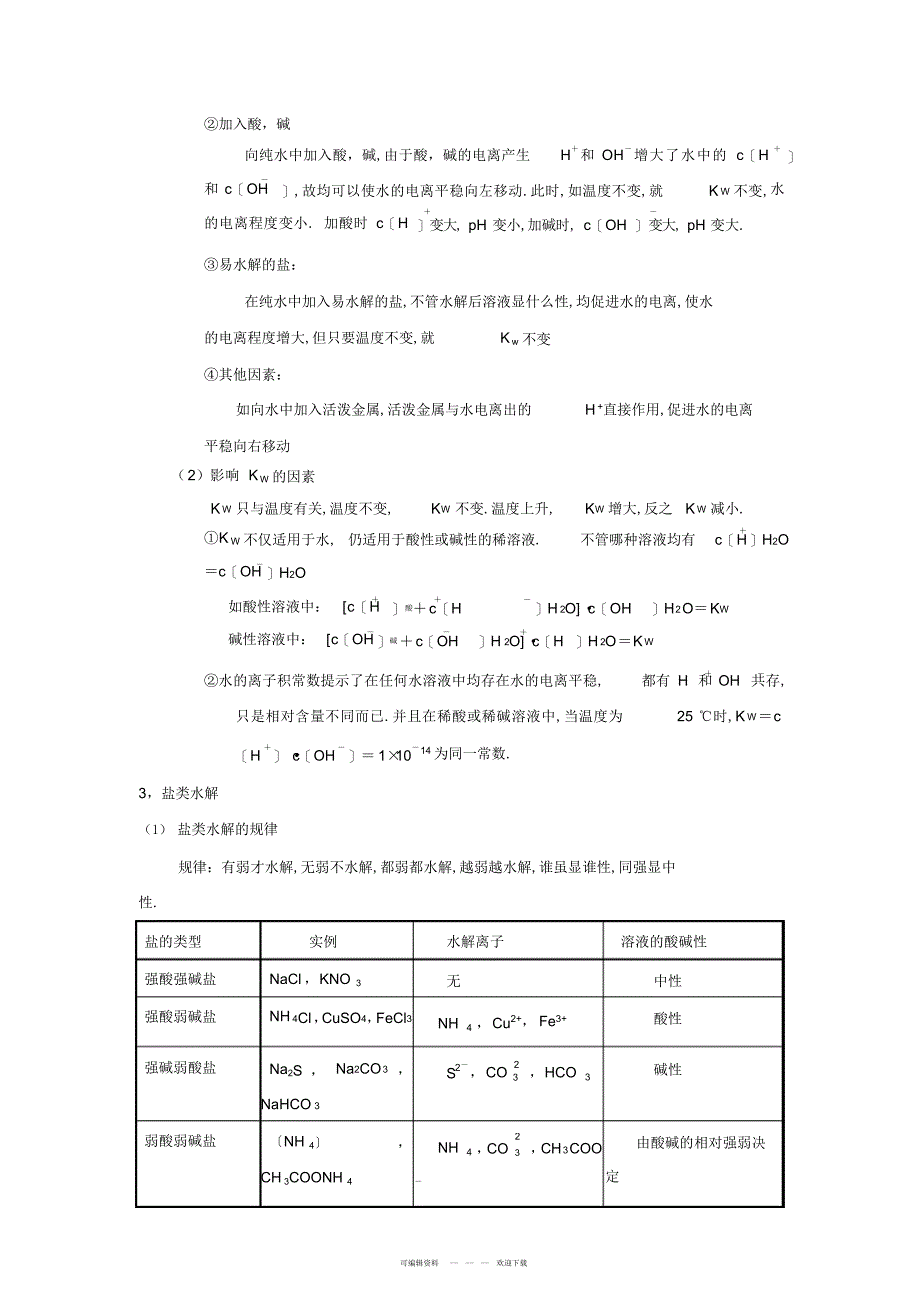 2022年2018年高考化学专题——水溶液中的离子平衡_第2页