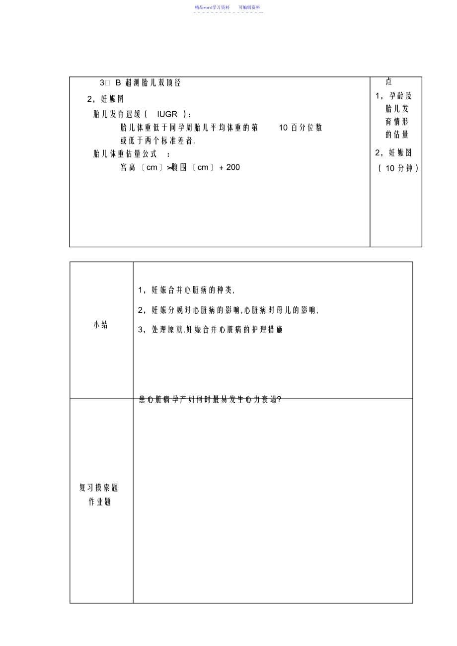 2022年2021年护士执业资格考试,妇产科护理学,教案第六章高危妊娠管理_第5页