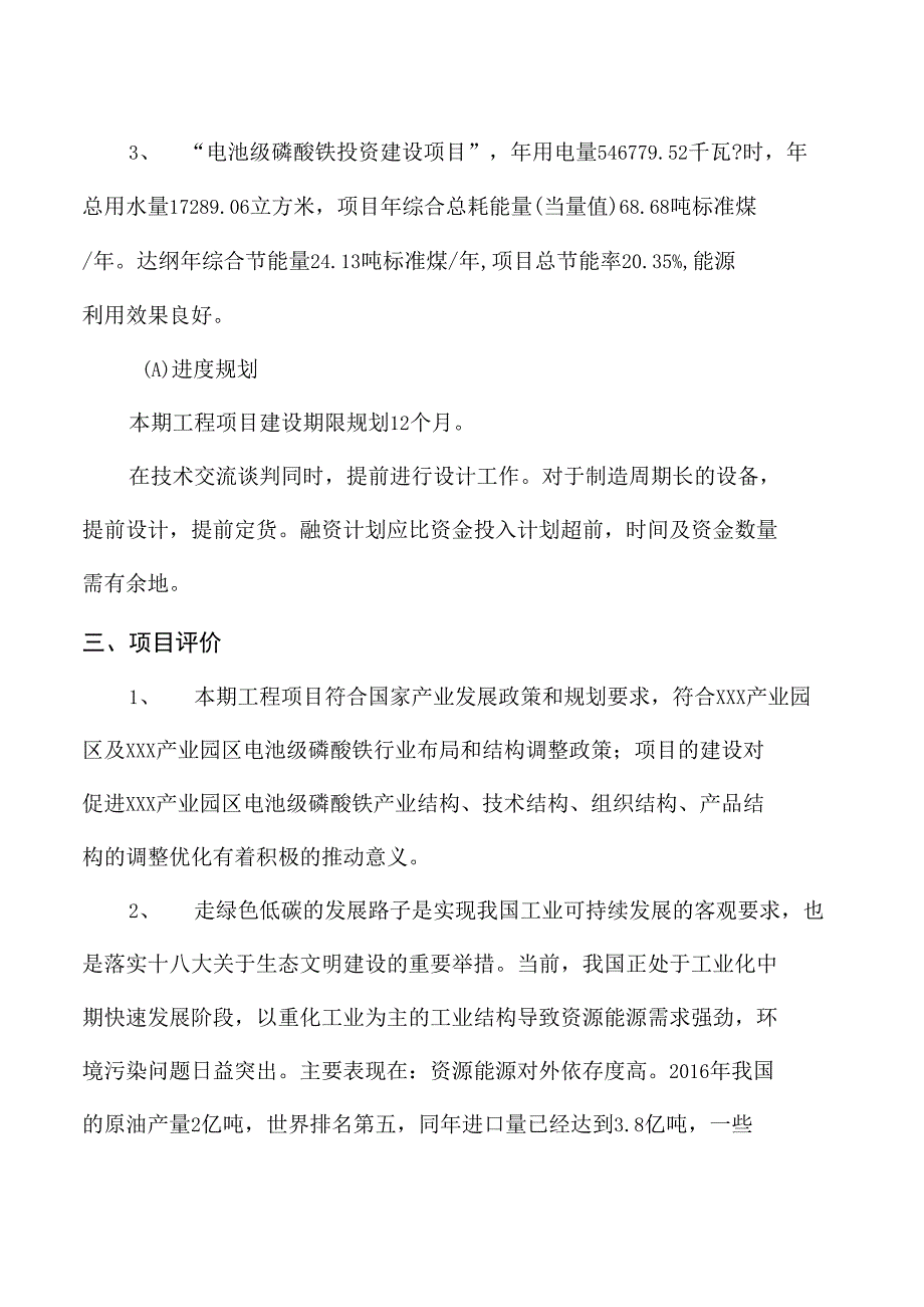 电池级磷酸铁项目财务分析报告_第4页