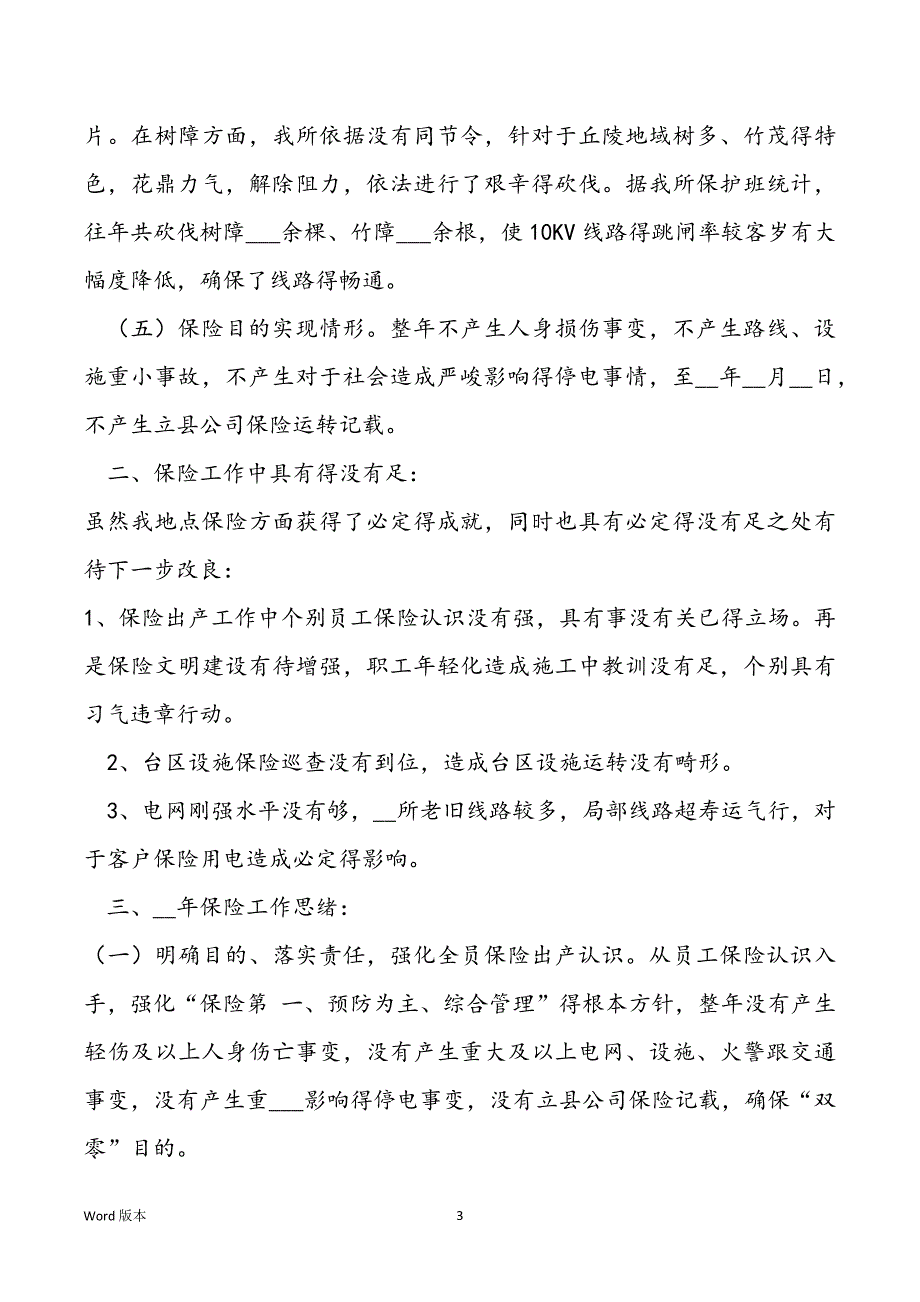 _2021年供电所保险出产总结_第3页