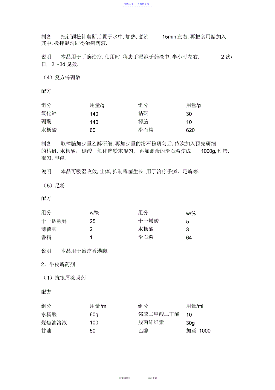 2022年2021年皮肤病药配方大全_第3页