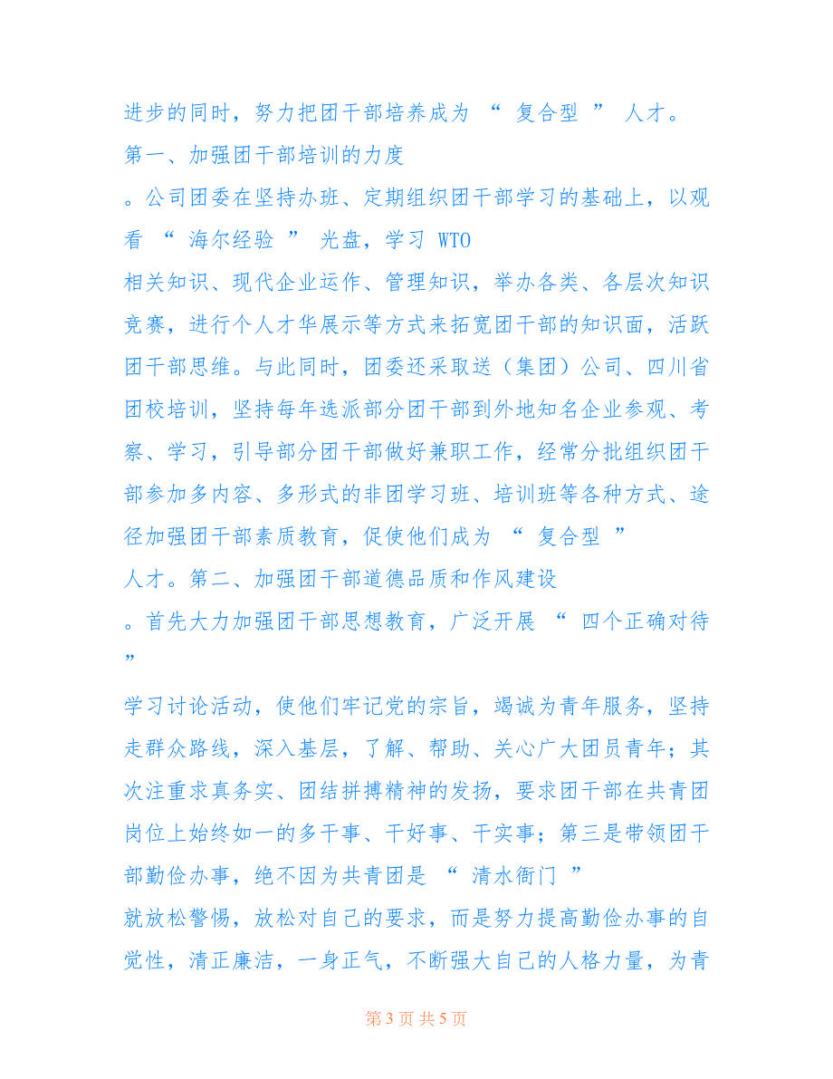 某公司2009年企业共青团工作总结仅供参考_第3页