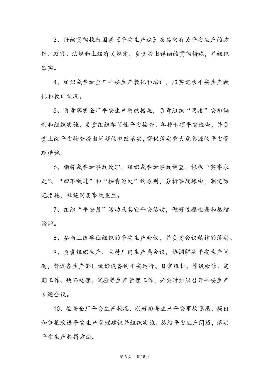 公司分管安全副总经理岗位职责_第3页