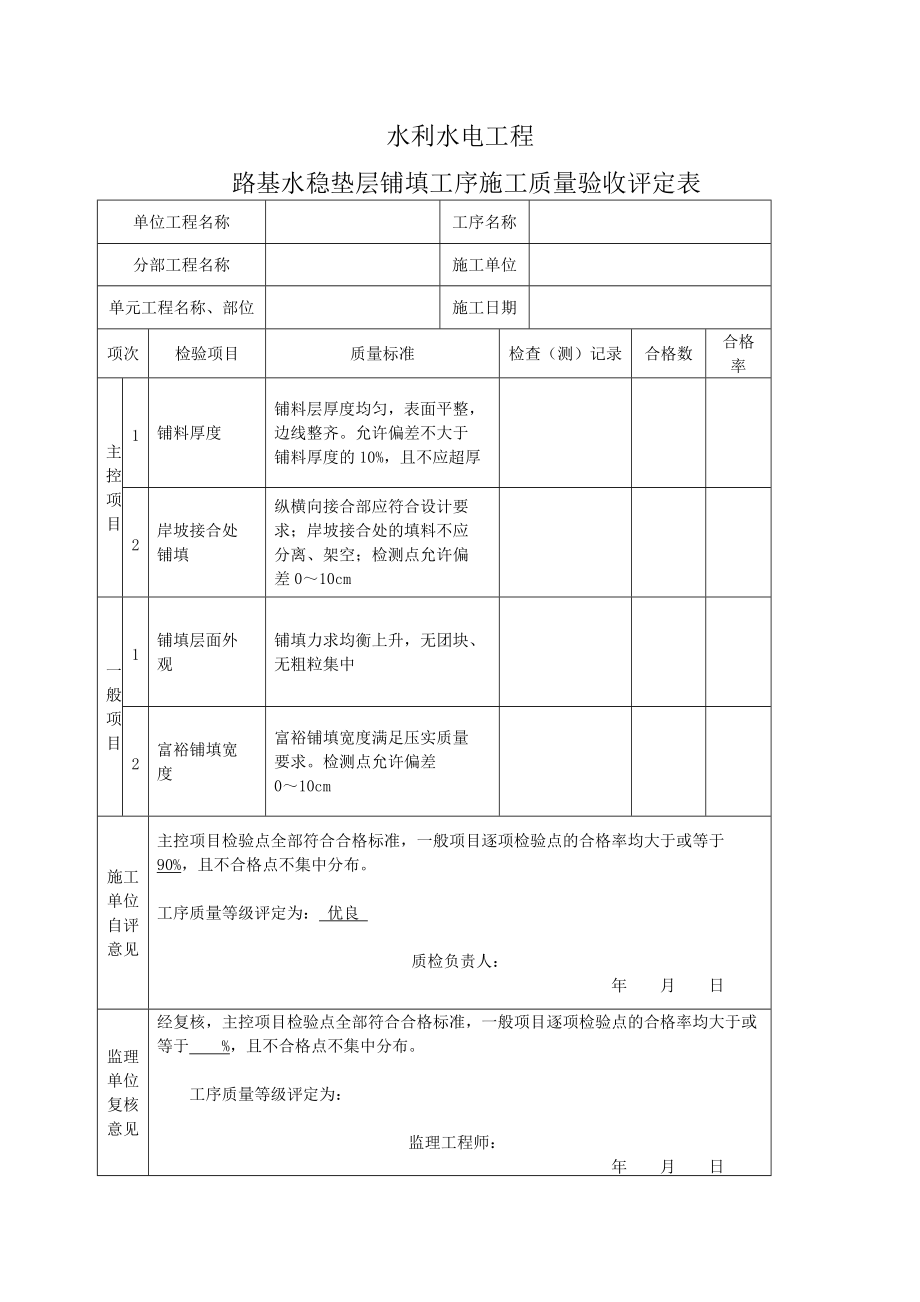 水利水电工程堤顶路水泥稳定碎石质量评定表_第2页