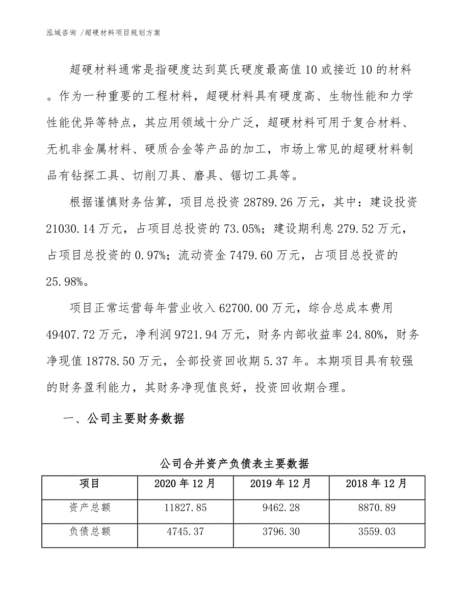 超硬材料项目规划方案（模板范本）_第4页