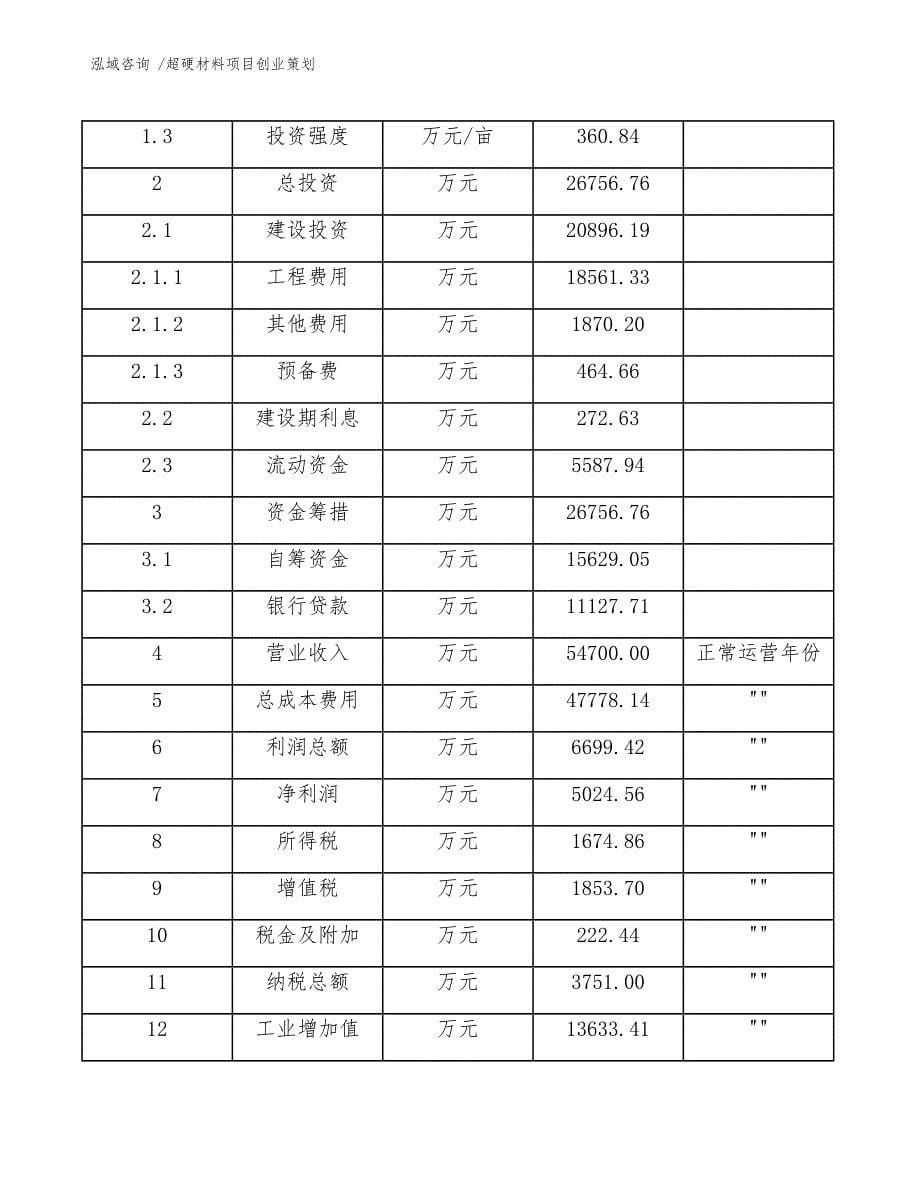 超硬材料项目创业策划（参考范文）_第5页