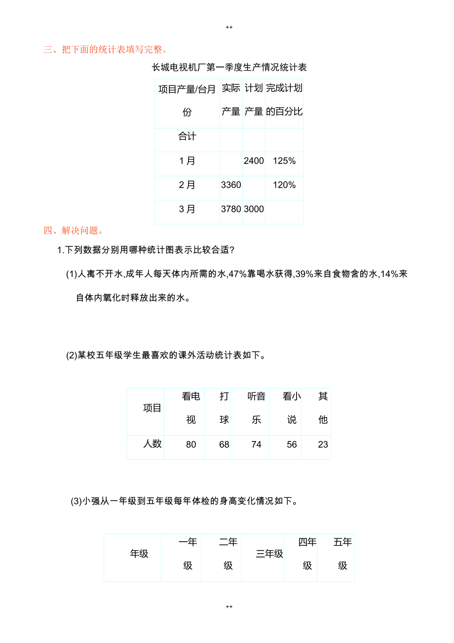 人教版六年级数学上册第七单元测试卷(有答案)_第2页