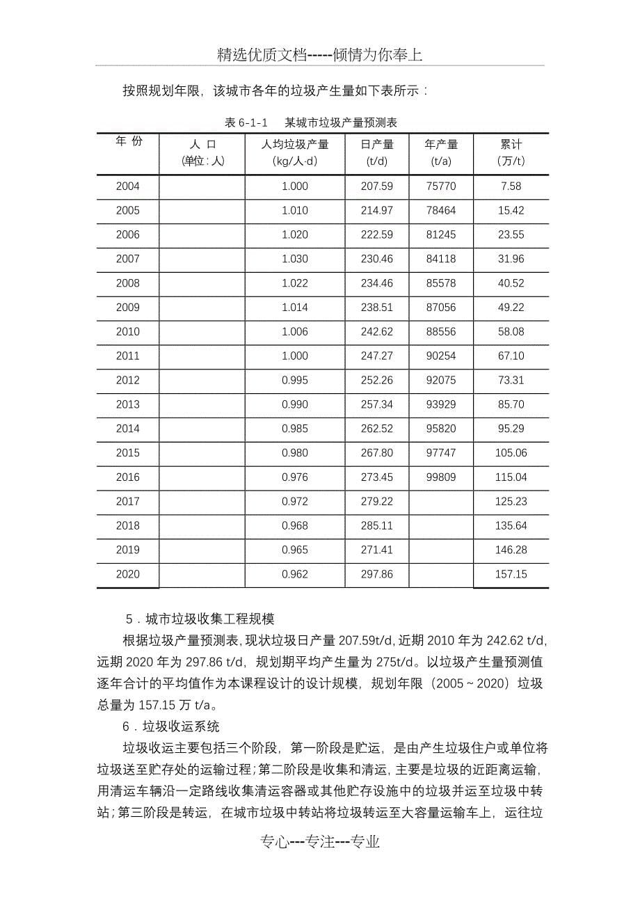 《固体废物处理与处置》课程设计指导书(共27页)_第5页