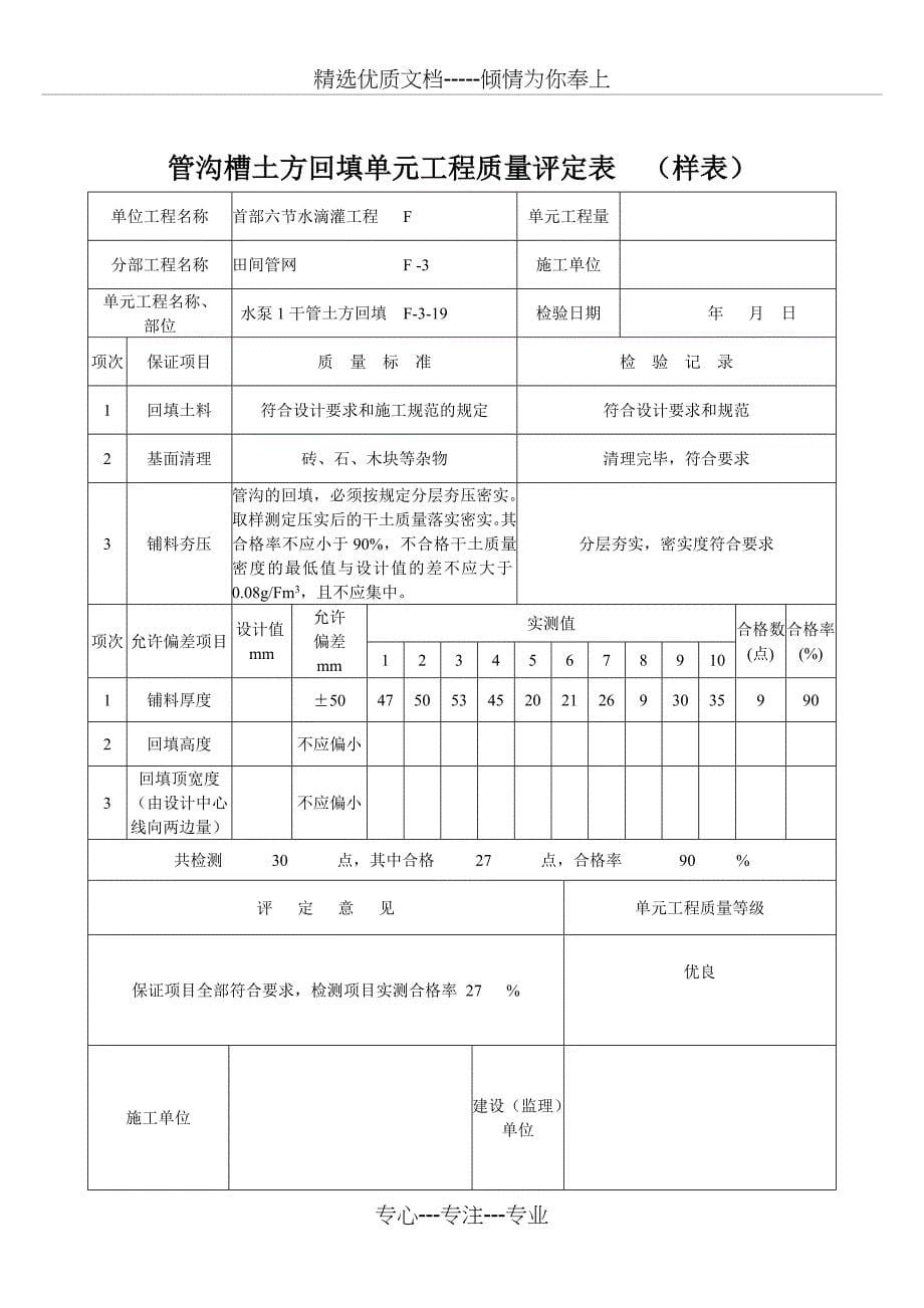 节水工程滴灌单元质量评定表分析(共16页)_第5页