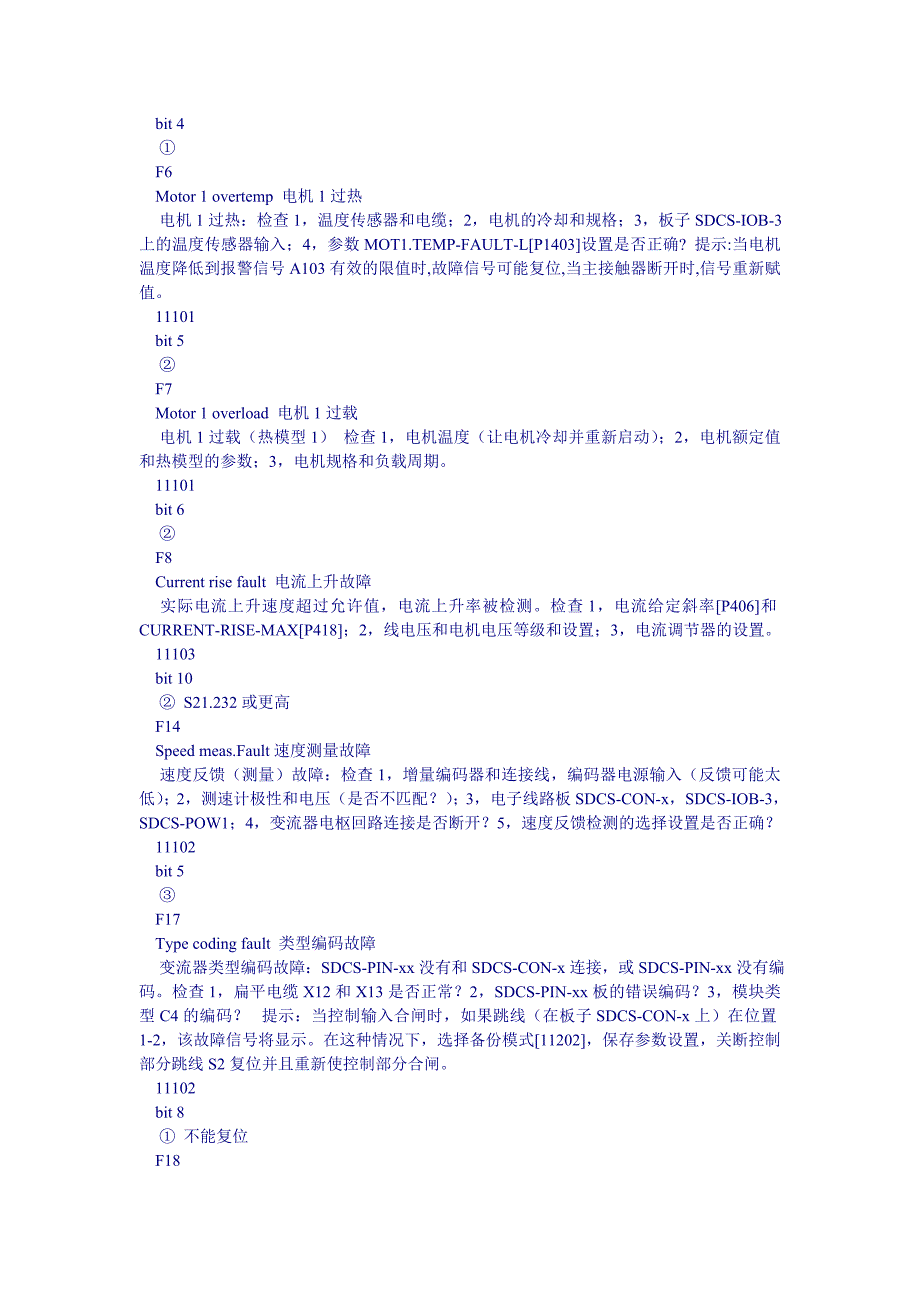 ABB-DCS500变流器故障代码一览表_第2页