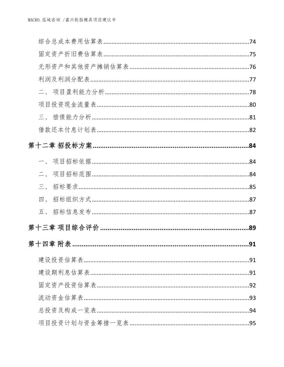 嘉兴轮胎模具项目建议书（参考范文）_第5页