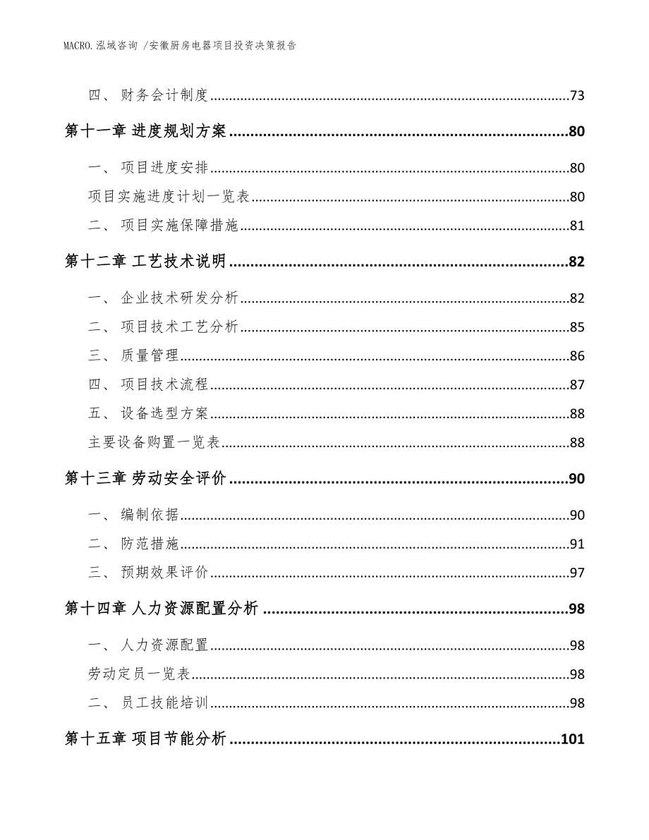 安徽厨房电器项目投资决策报告范文模板_第5页