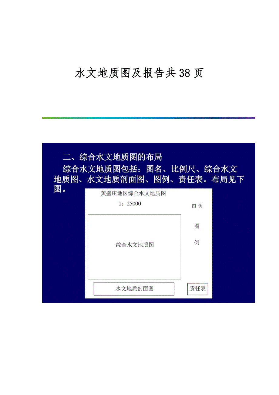 水文地质图及报告共38页_第1页