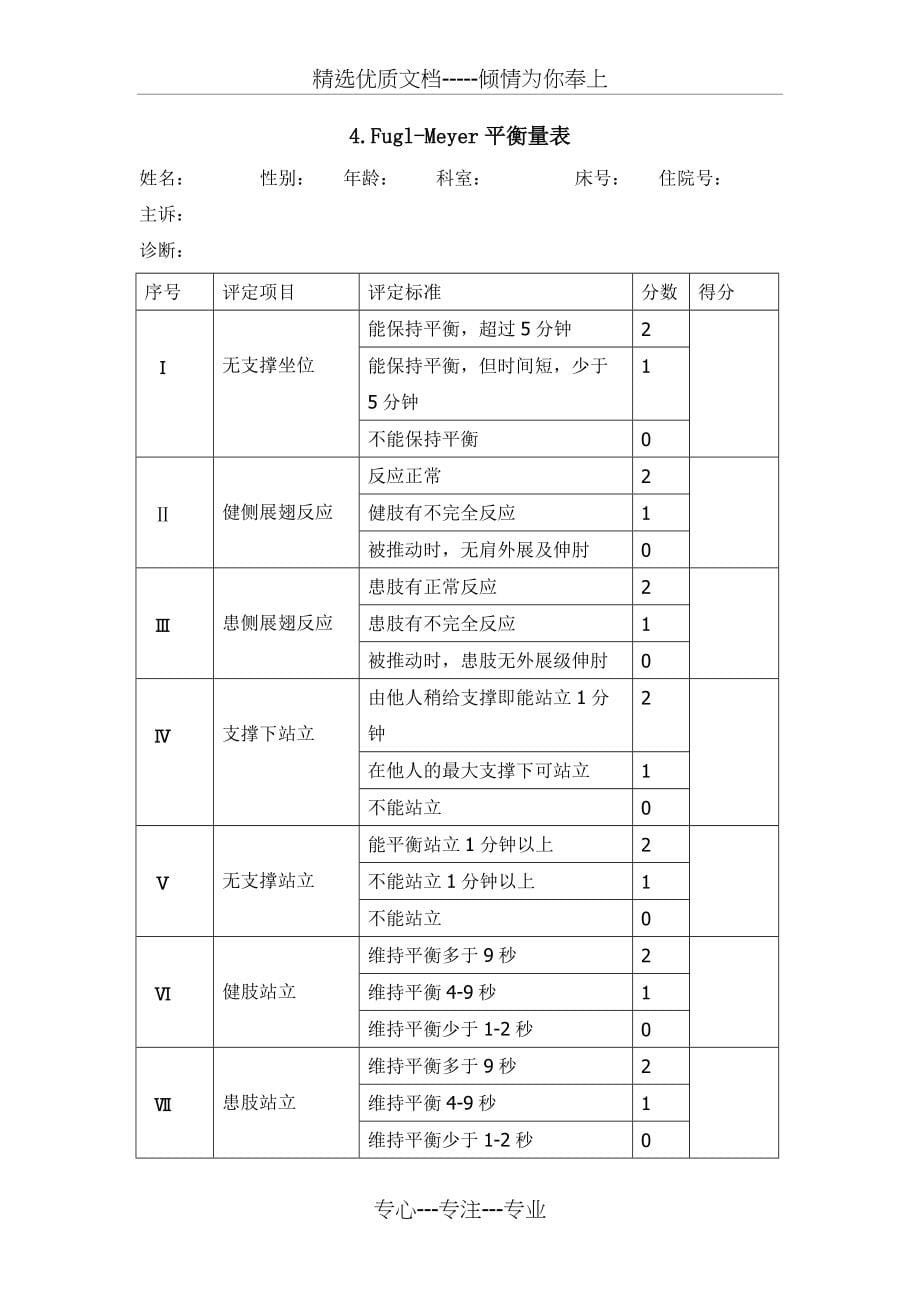 腰椎术后康复评定(共7页)_第5页