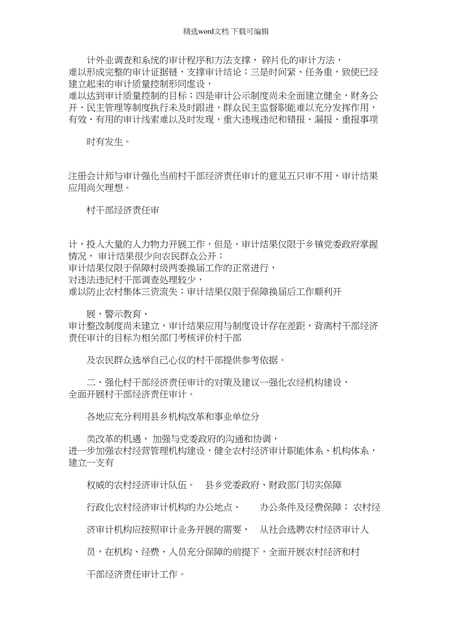 2022年村干部经济责任审计意见_第3页