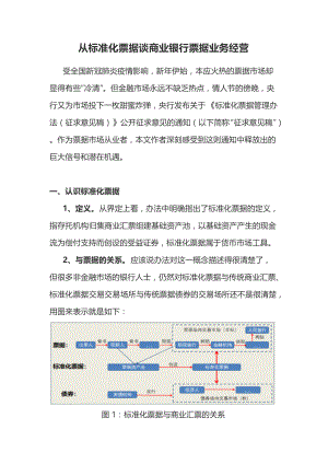 从标准化票据谈商业银行票据业务经营