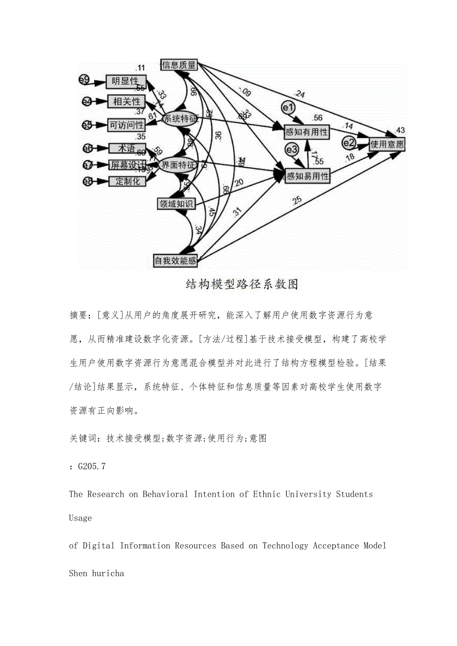 基于技术接受模型的高校学生使用数字资源行为意愿实证研究_第3页