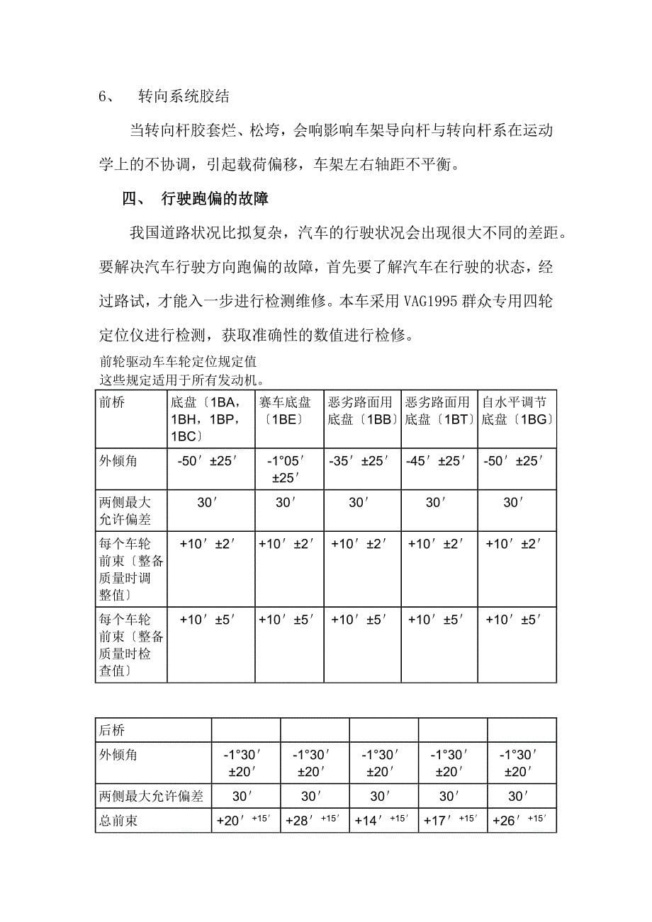 浅谈某汽车行驶跑偏故障洪平doc珠海市汽车摩托车销_第5页