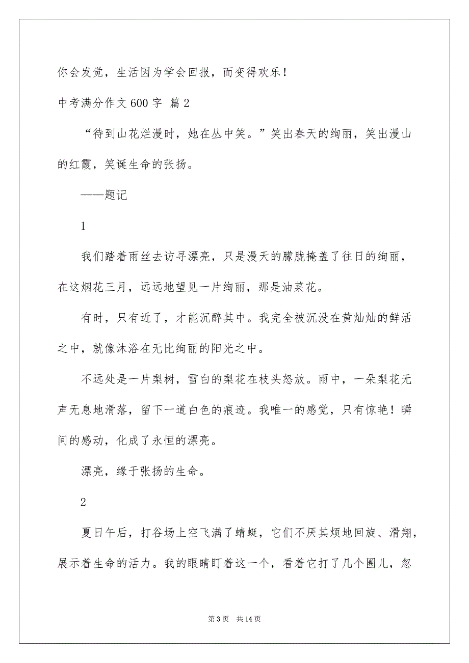 中考满分作文600字锦集8篇_第3页