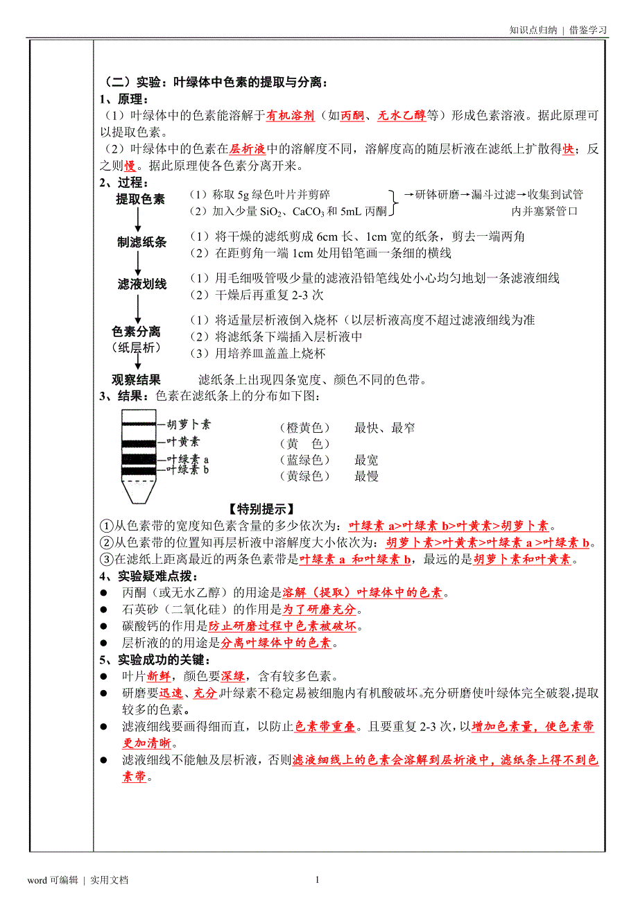 2022年人教版生物必修一呼吸作用与光合作用知识点经典例题以及详答参照_第3页