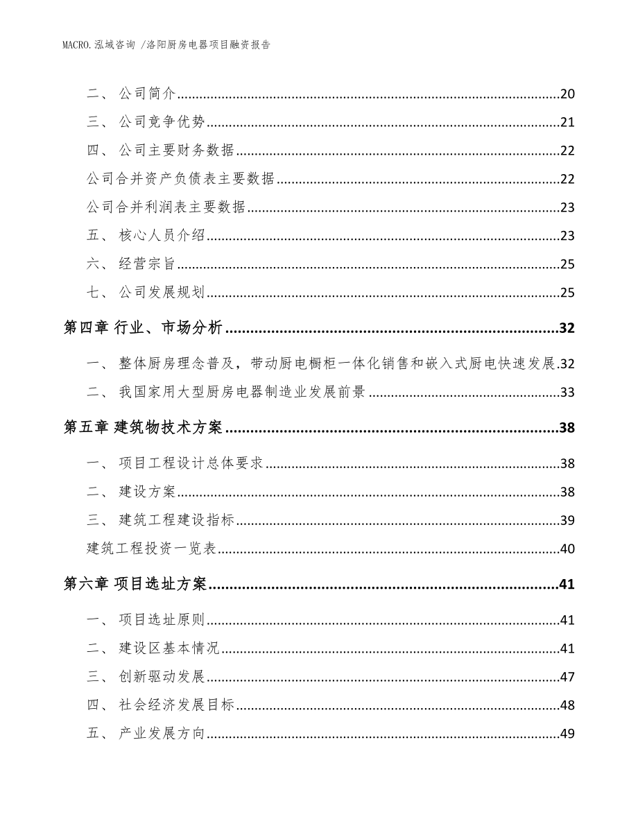 洛阳厨房电器项目融资报告_模板范本_第2页