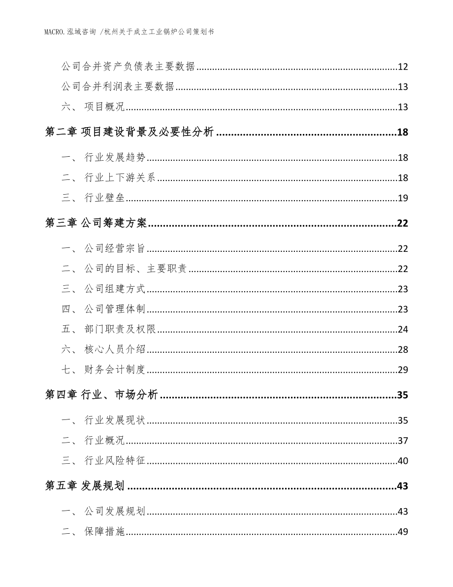 杭州关于成立工业锅炉公司策划书模板参考_第4页