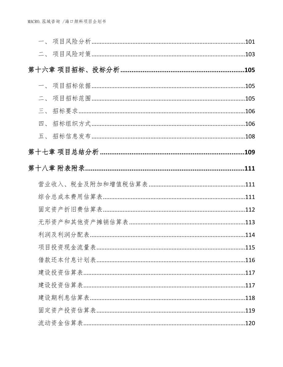 海口颜料项目企划书_范文_第5页