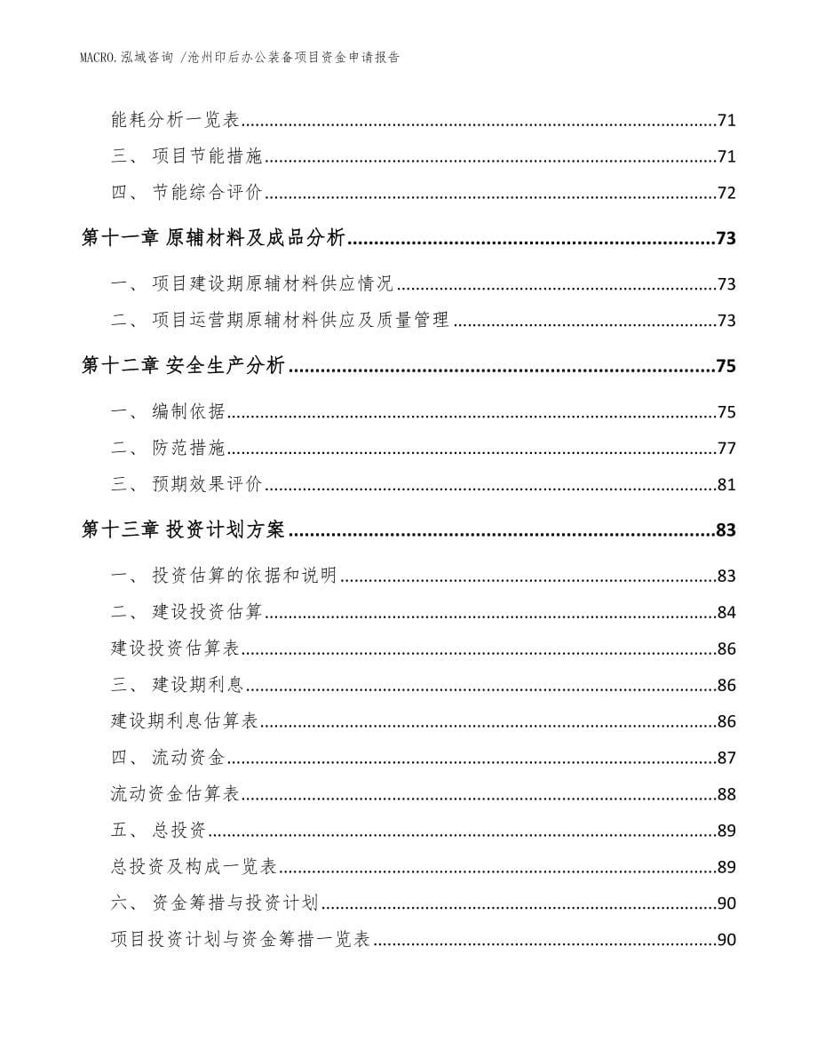 沧州印后办公装备项目资金申请报告（模板参考）_第5页